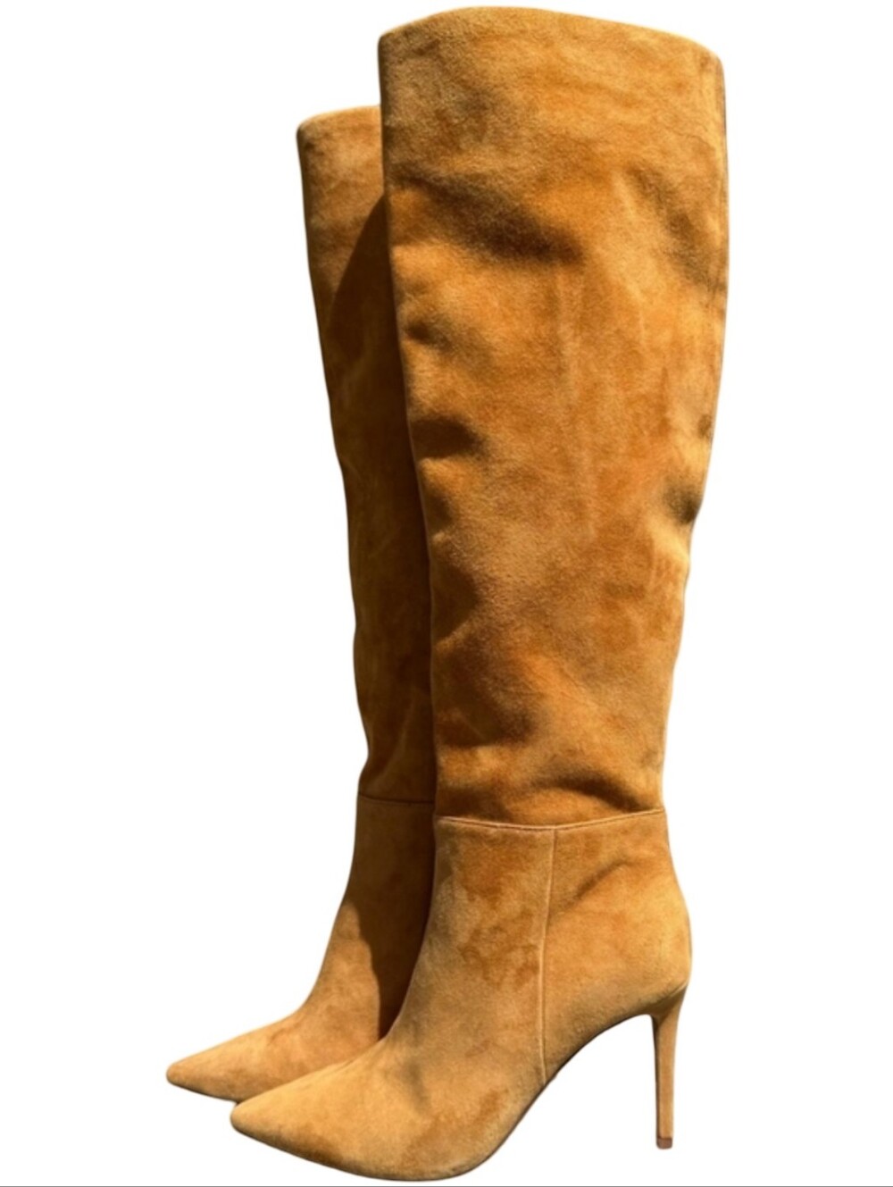 Vince Camuto Tall Pointed-Toe Over-the-Knee Suede Boots in Bright Brown. NWOT